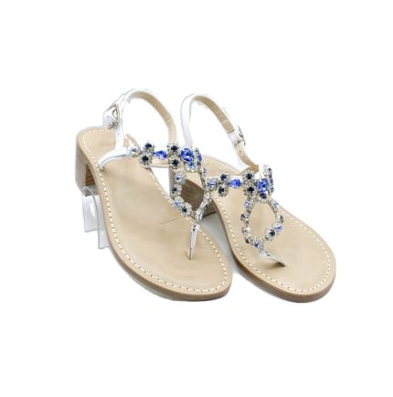 Sandali gioiello anello con pietre e cristalli