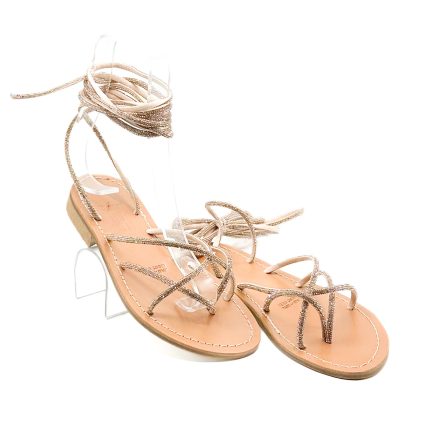 Sandali modello schiava con infradito e strass
